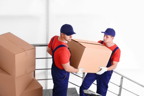 Team preparing a safe van loading operation