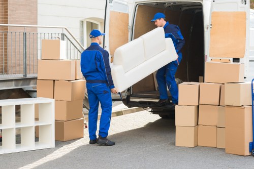 Local removals vehicle helping with an urgent move near Kentish Town