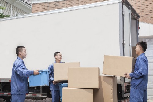 Professional man and van service focused on safety