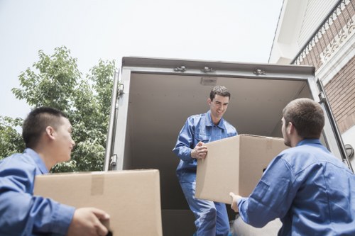 Preparing furniture and packed boxes for a Kentish Town man and van collection