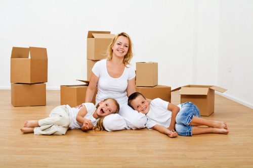 Packed household items ready for safe storage in Kentish Town