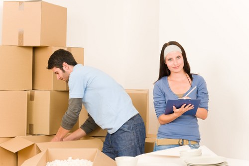 Packing and moving office furniture for a commercial relocation
