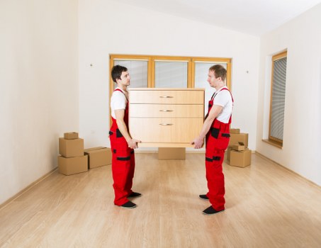 Packed moving boxes and furniture for a same day removal service in Kentish Town